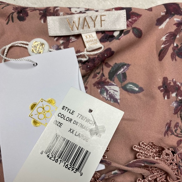 NWT Anthropologie WAYF Pink Floral/Lace Posie Cami - Picture 6 of 8